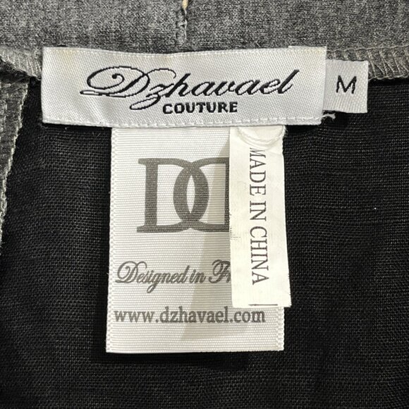 DZhavael‎ Couture Vest Womens M Black Mixed Media Tassel Minimalist Mature Artsy - Picture 3 of 6